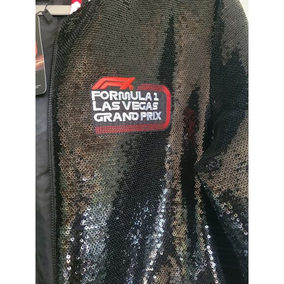 Formula 1 LVGP 2023 Sequin Bomber Jacket Black/Red Size Small NWT - Picture 5 of 8